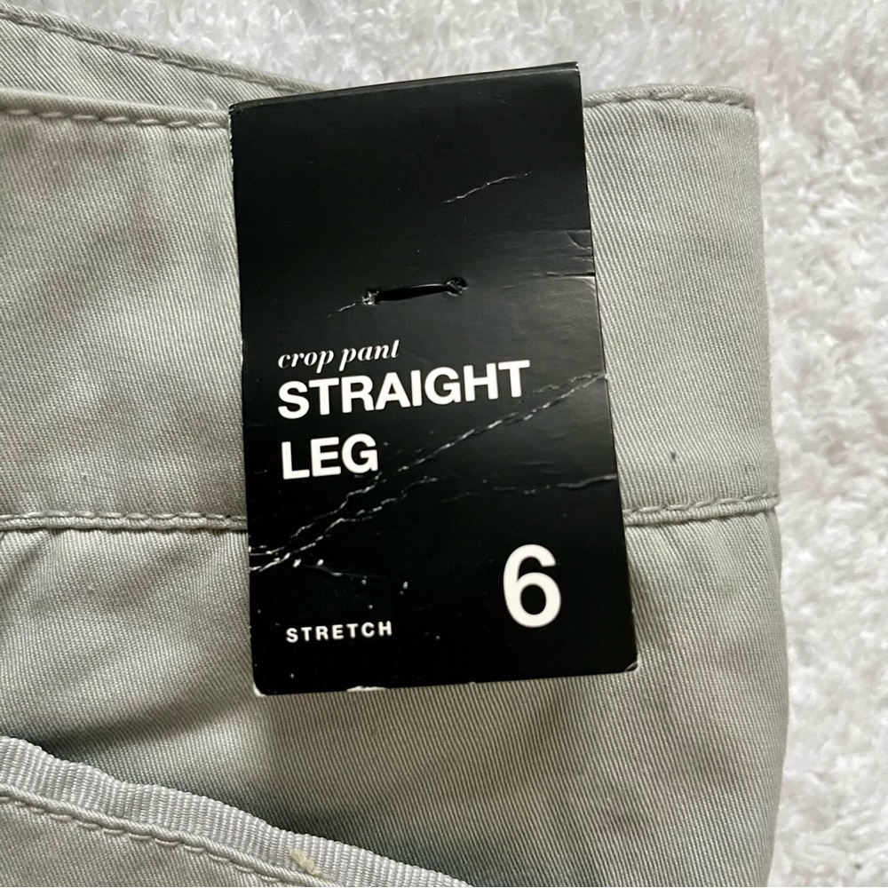 New York & Company NWT Women’s Stretch Straight-Leg Crop Pants, Size 6, Light Gr - Picture 5 of 7